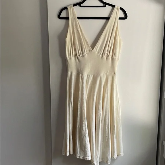 Cream 100% Organic Cotton Boutique Dress size M coastal cowgirl - Picture 1 of 4